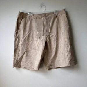 Hang Ten Mens Tan‎ 4-Way Stretch Quick Dry Lightweight Shorts Size 38